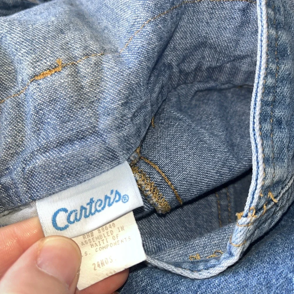Vintage 1980's Carters Overalls And T‎ Shirt. 24 Months, 2T. Denim outfit